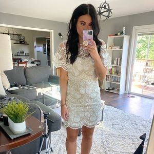 NWT embellished white dress